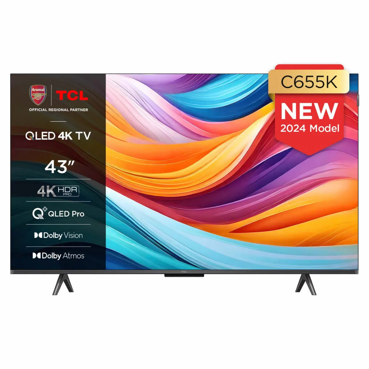 TCL 43inch 4K QLED PRO SMART TV WiFi Freeview HD Google