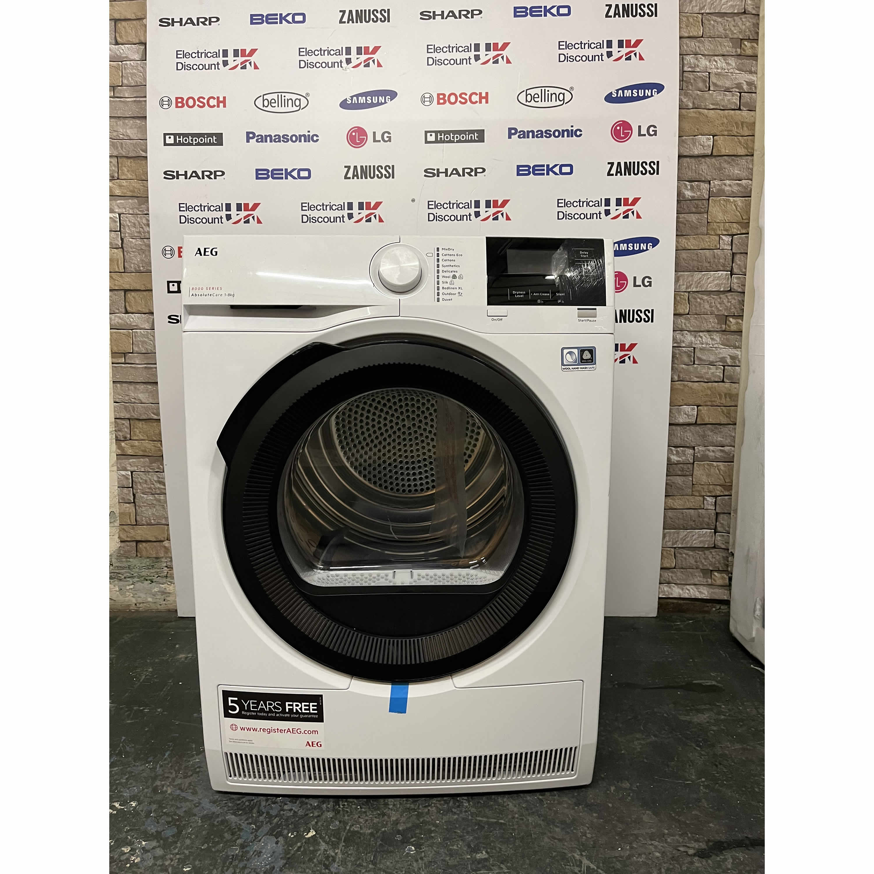 AEG 8kg Load Heat Pump Condenser Tumble Dryer Class A++