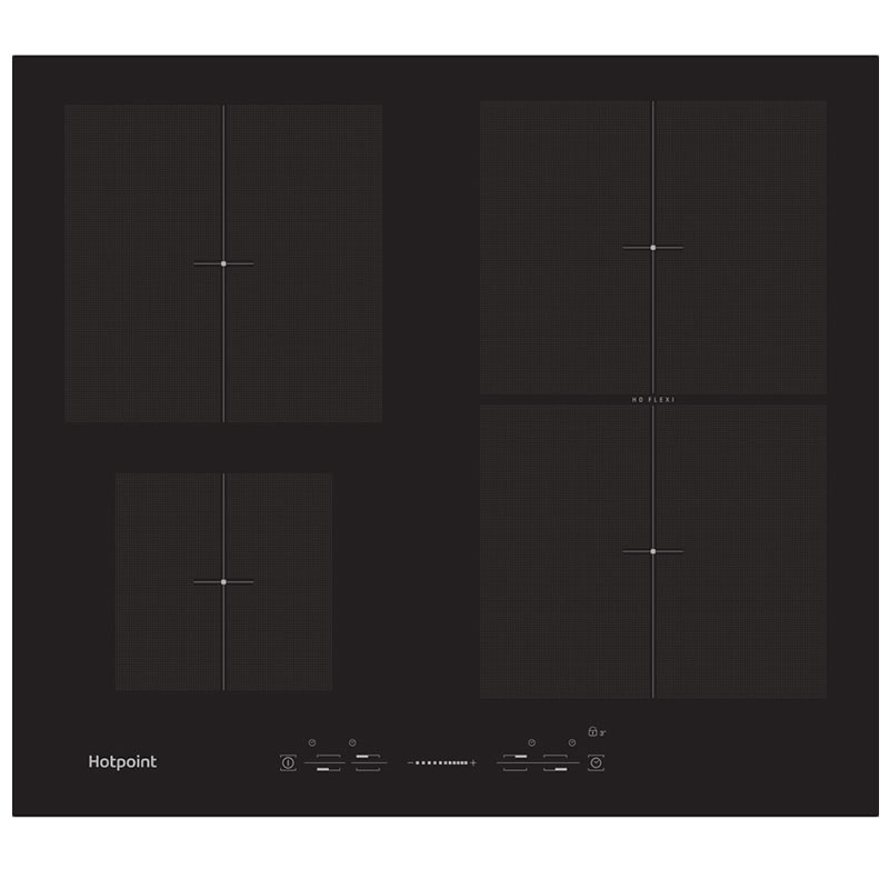 Hotpoint 600mm Induction Hob 4-Cook Zones Slide Control Black