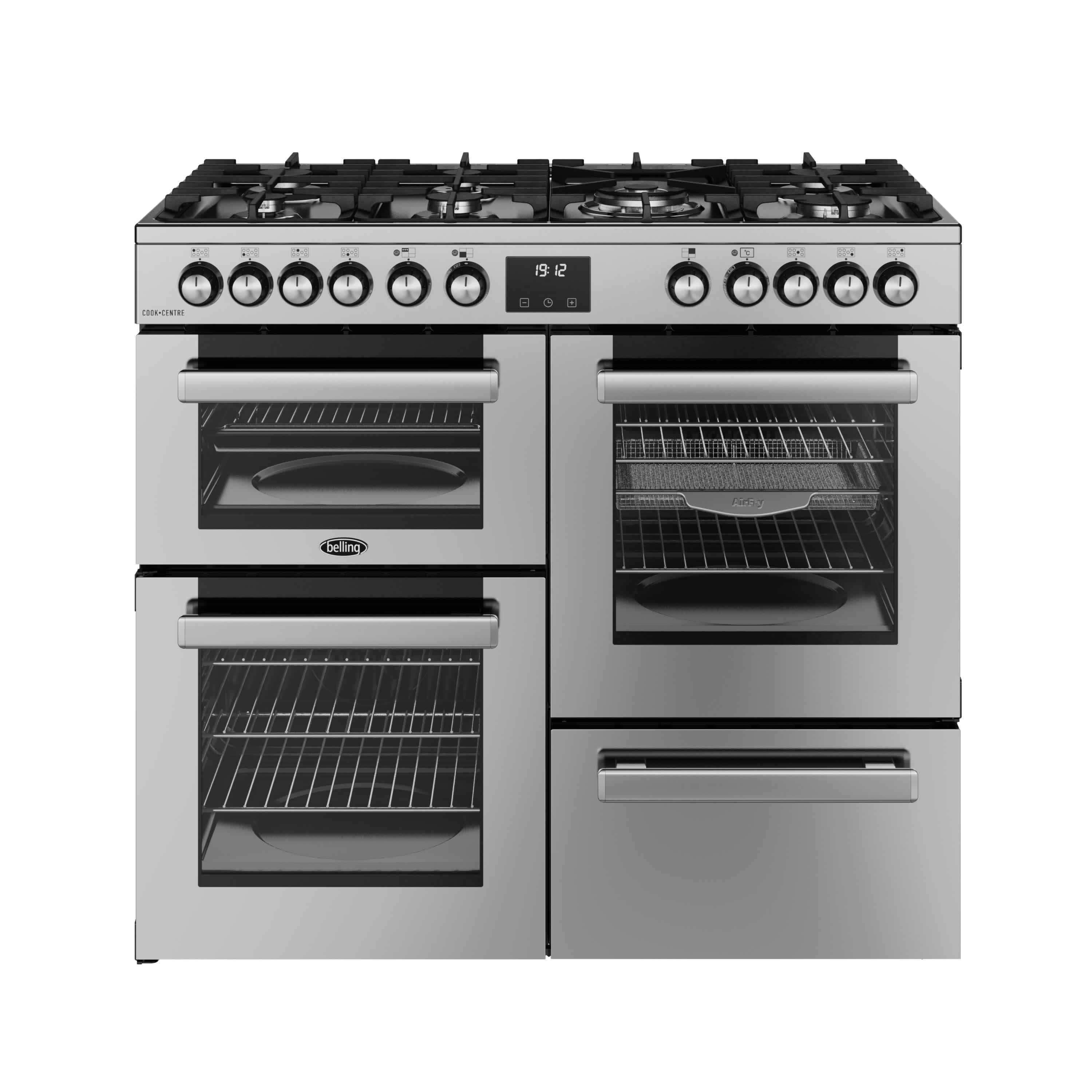 Belling 1000mm Dual Fuel Range Cooker Gas Hob S/Steel