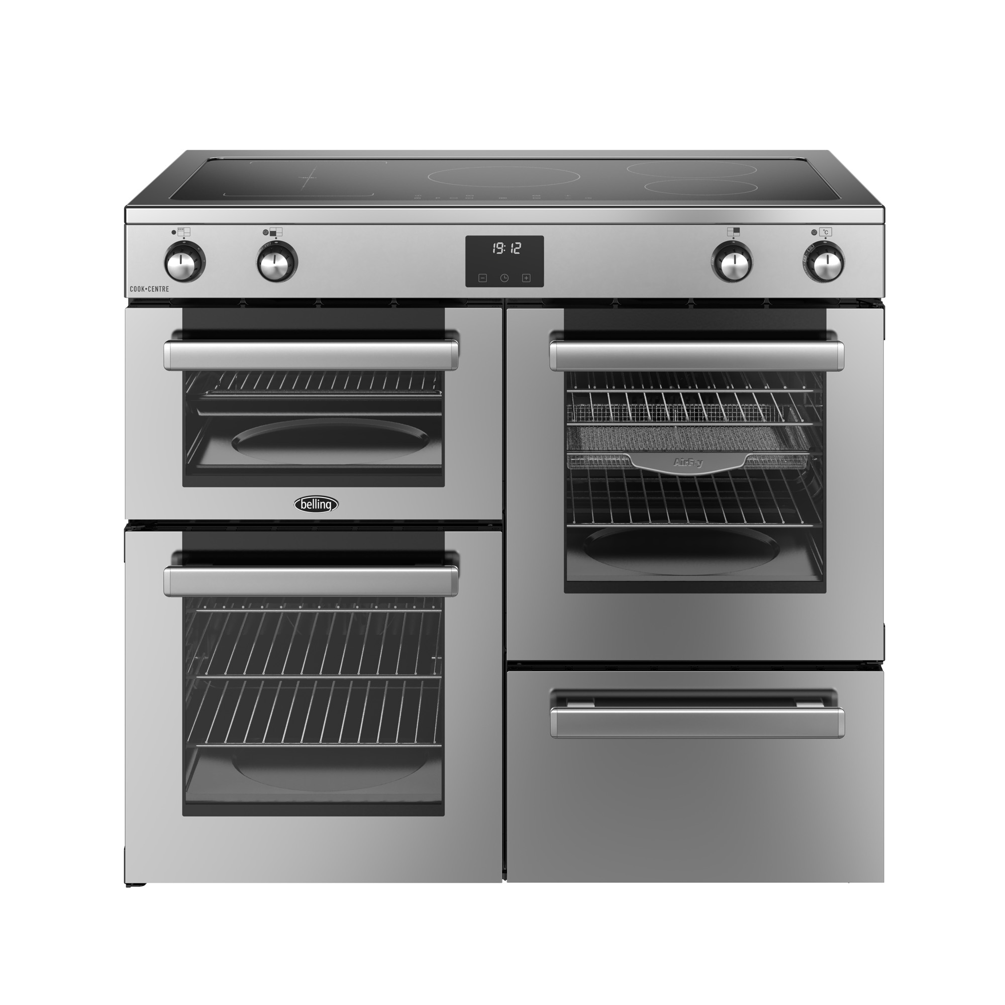 Belling 1000mm Electric Range Cooker 5-Zone Induction Hob S/St