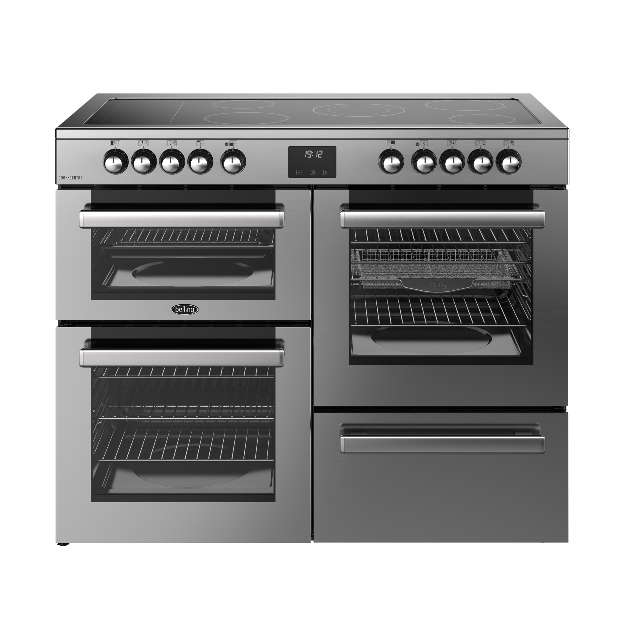 Belling 1100mm Electric Range Cooker 5-Zone Ceramic Hob S/St