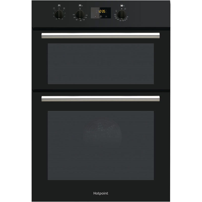 Hotpoint Built-in Double Electric Oven Fan Class A Black