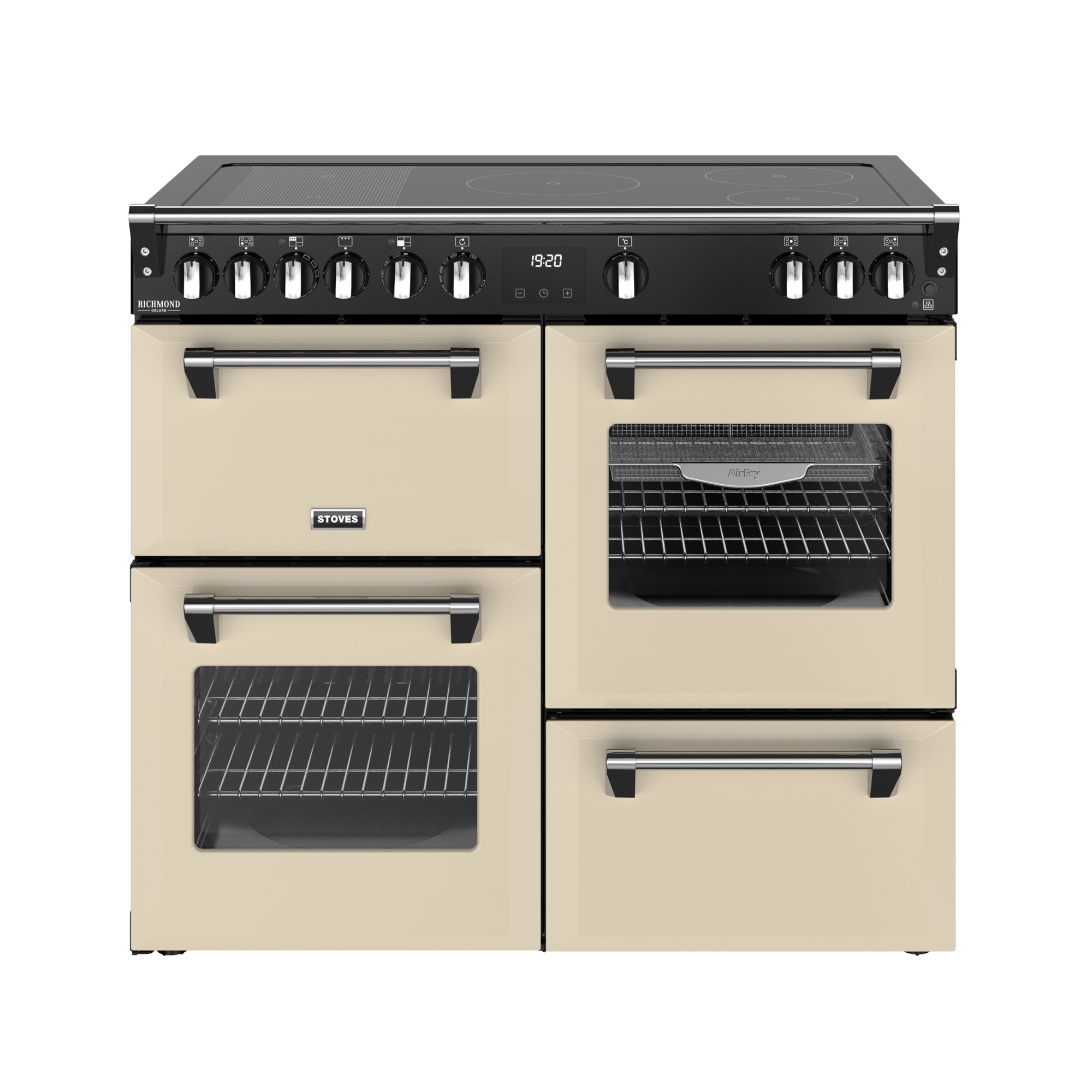 Stoves 1000mm Deluxe Electric Range Cooker Induction Hob Cream