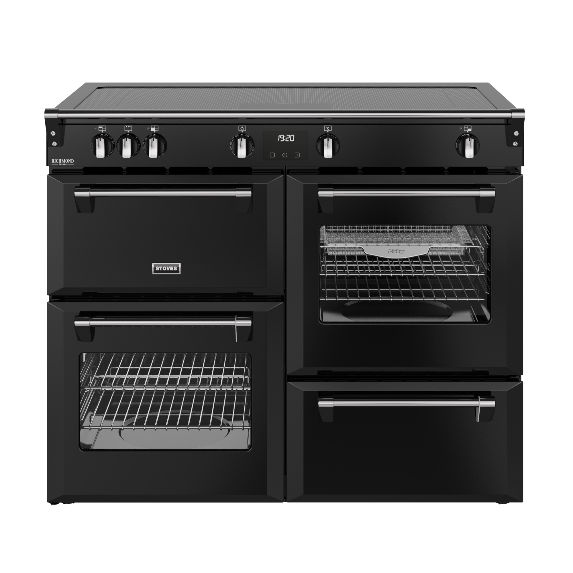 Stoves 1100mm Deluxe Electric Range Cooker Induction Hob Black