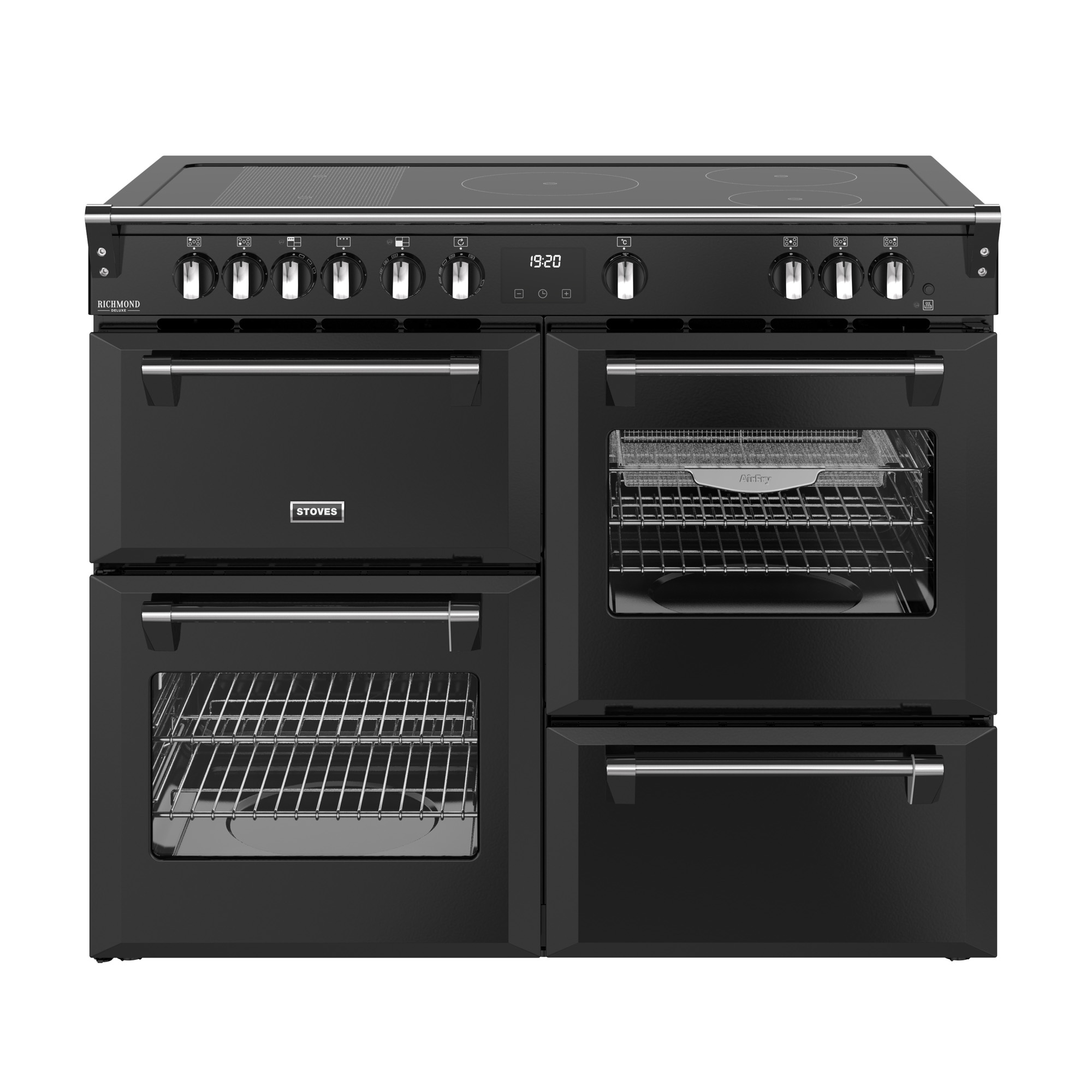 Stoves 1100mm Deluxe Electric Range Cooker Induction Hob Black