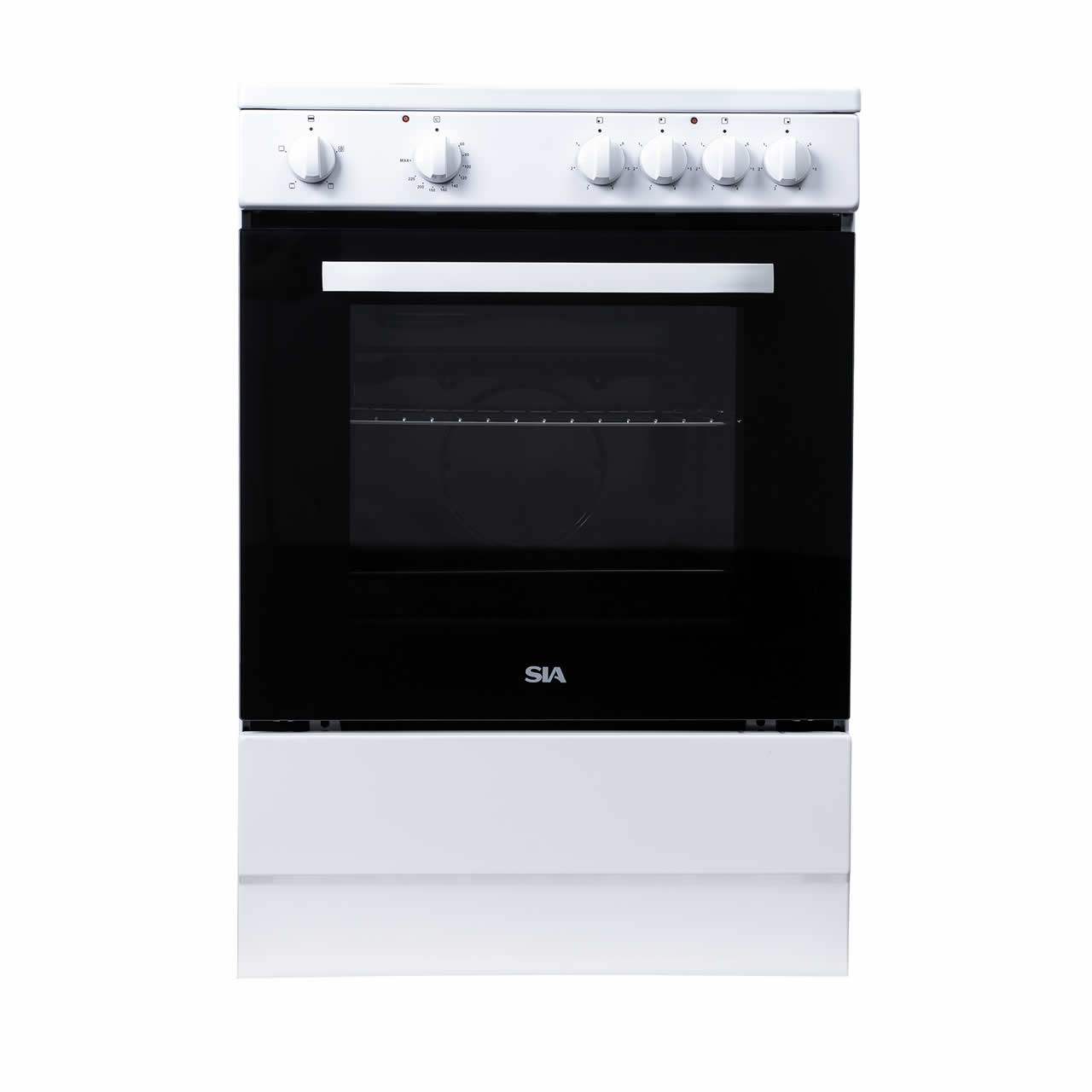 Sia 600mm Single Electric Cooker Solid Plate Hob White