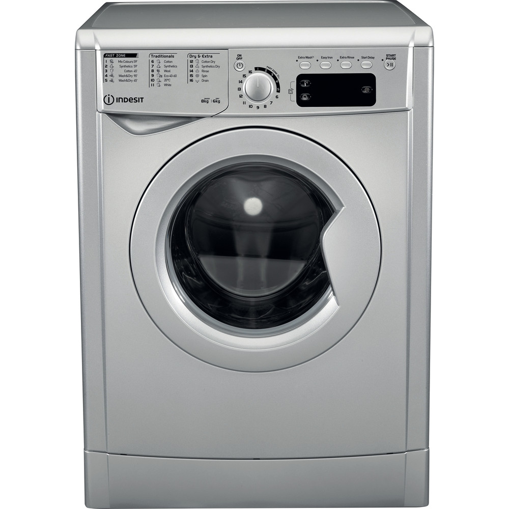 Indesit 1400rpm Washer Dryer 8kg/6kg Load Silver