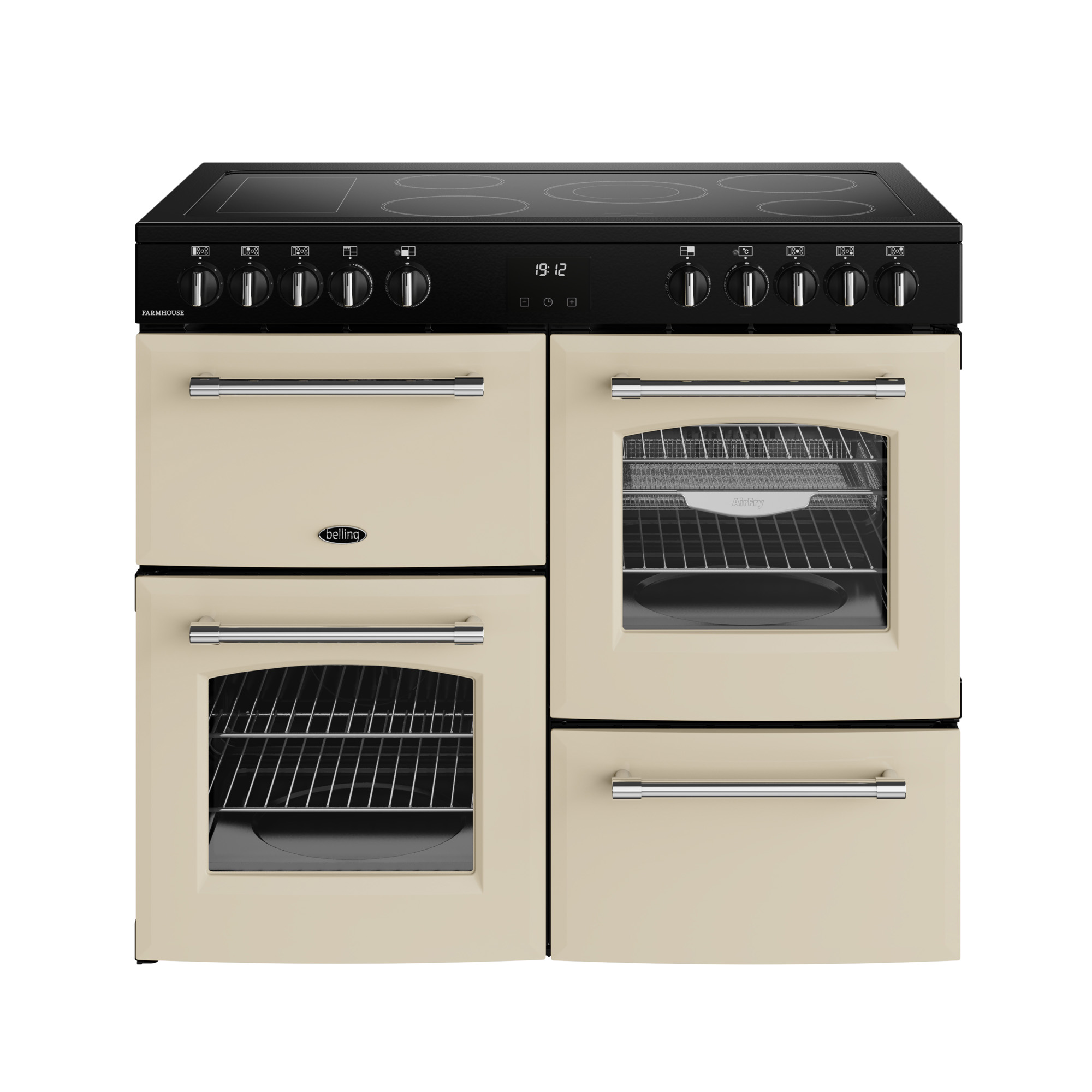 Belling 1000mm Electric Range Cooker Ceramic Hob Cream