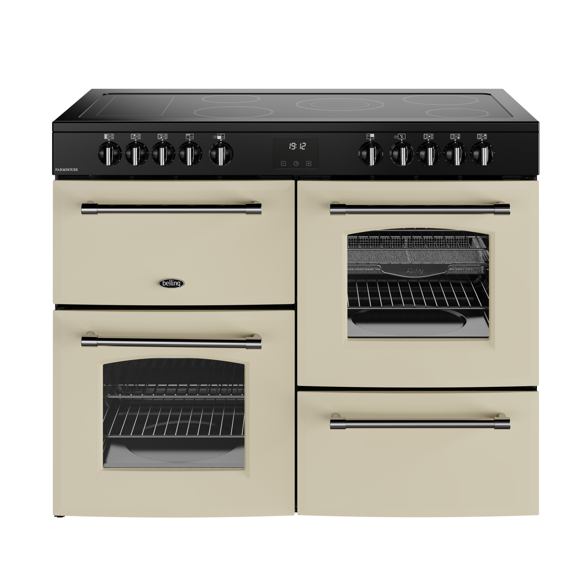 Belling 1100mm Electric Range Cooker Ceramic Hob Cream