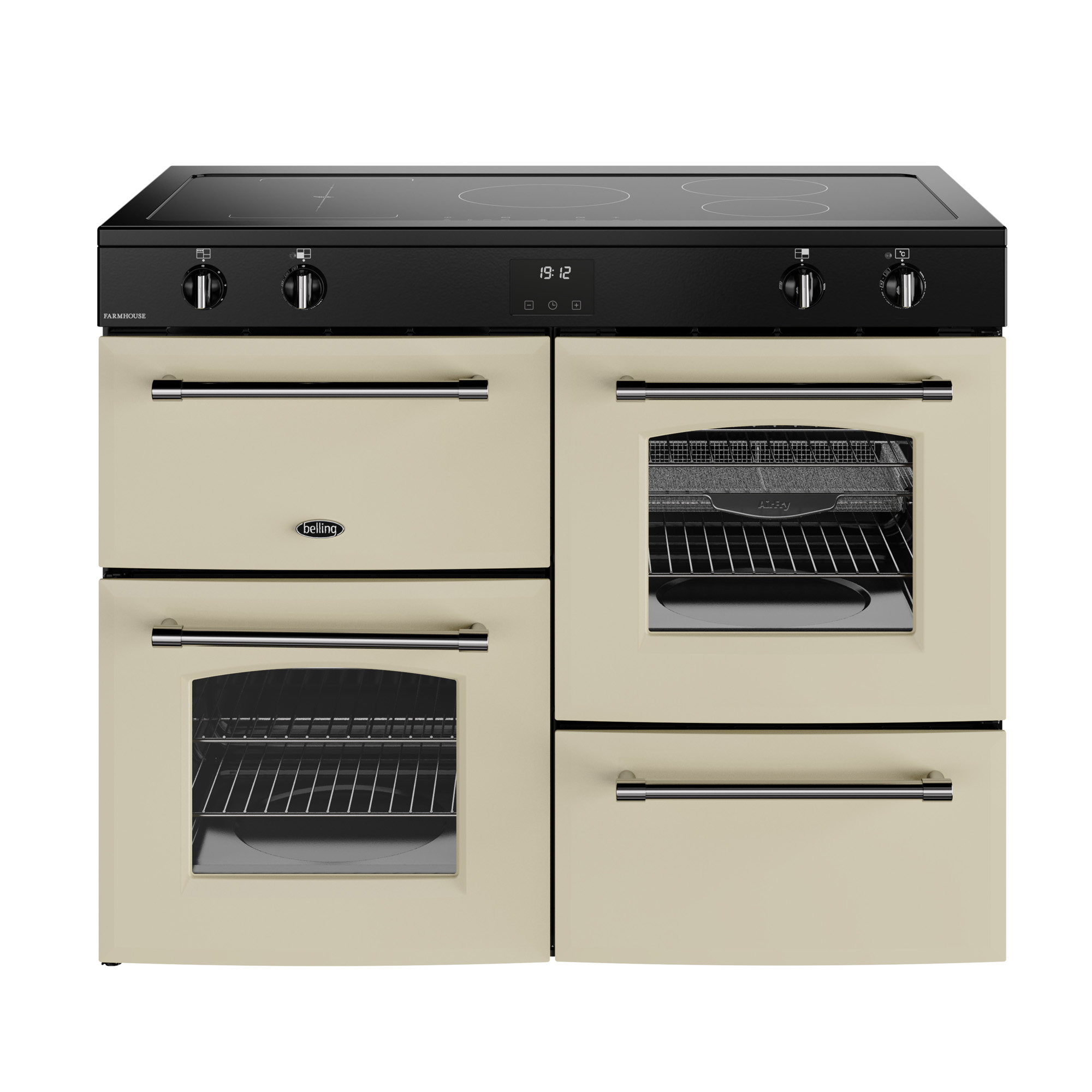 Belling 1100mm Electric Range Cooker Induction Hob Cream