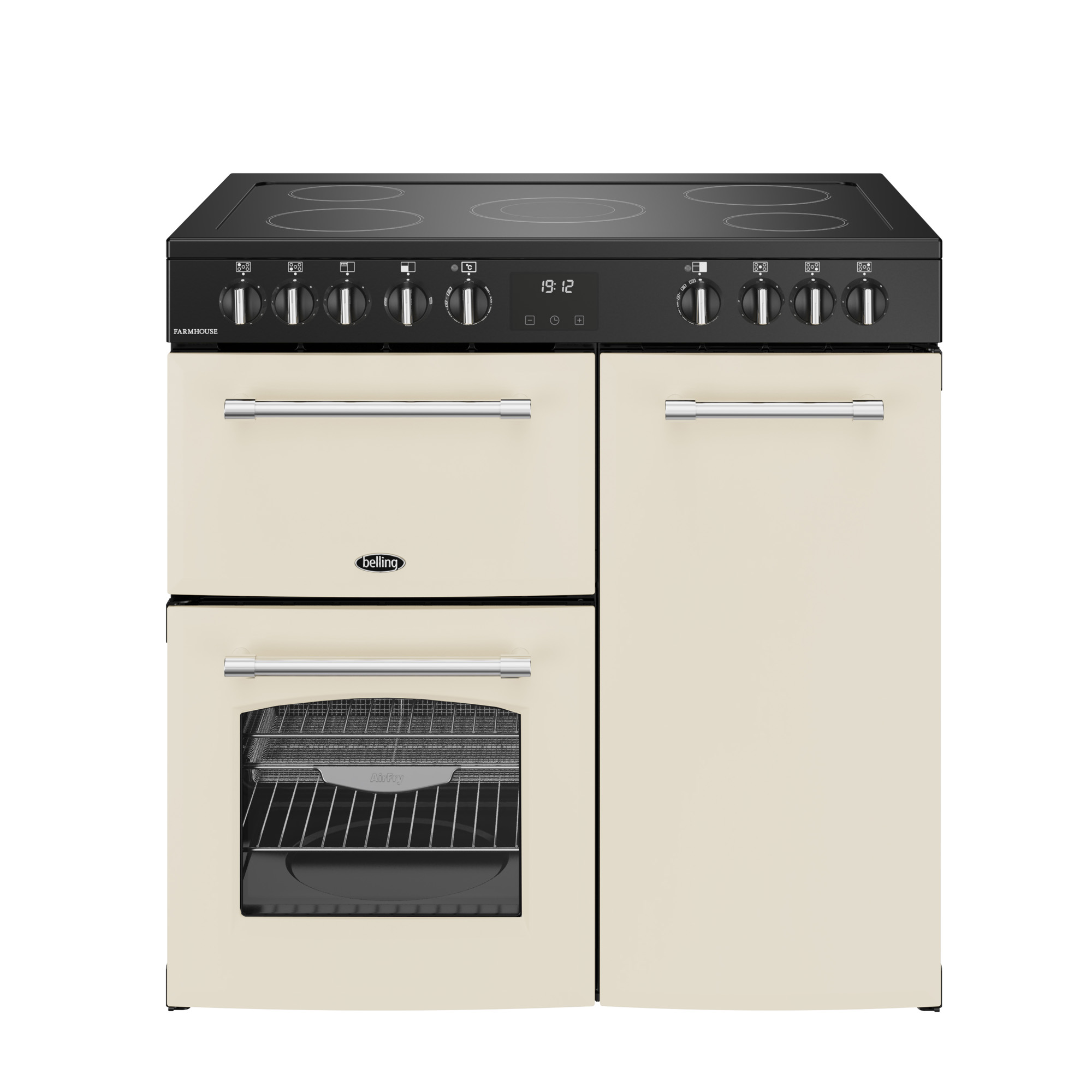 Belling 900mm Electric Range Cooker Ceramic Hob Cream