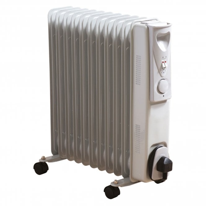 Daewoo 2.5kW Oil Filled Radiator 3 Heat Settings White