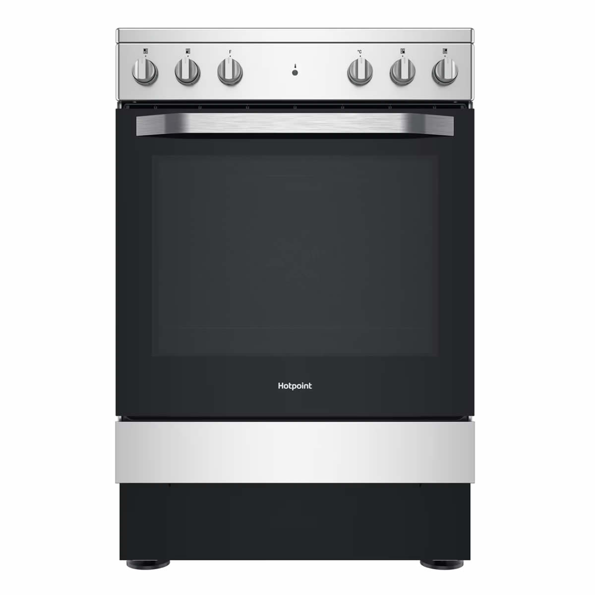 Hotpoint 600mm Single Electric Oven 4-Cook Zone Hob Inox