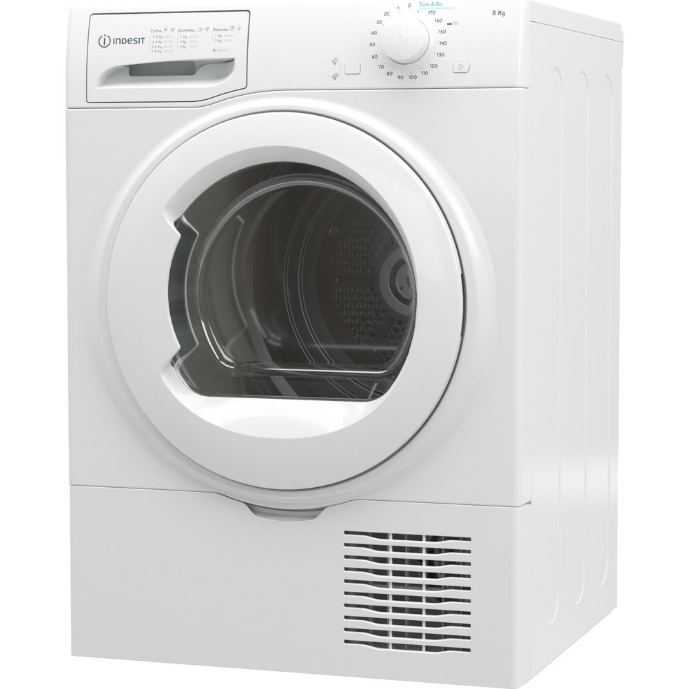 Indesit 8kg Load Condenser Tumble Dryer Class B White
