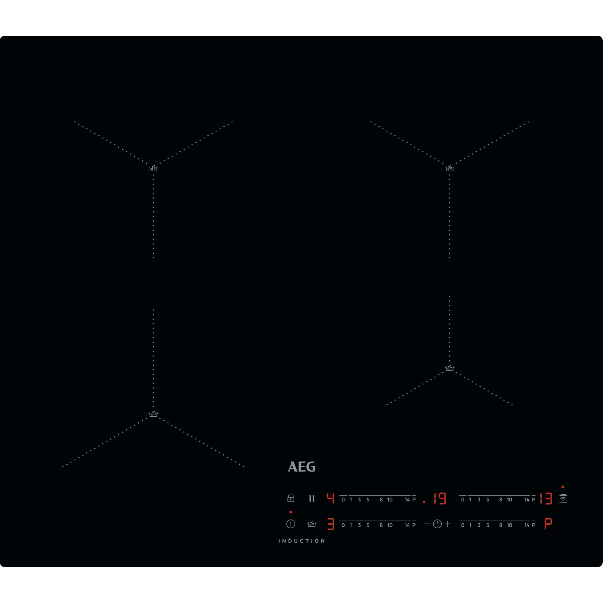 AEG 600mm Induction Hob Touch Control SenseBoil Black