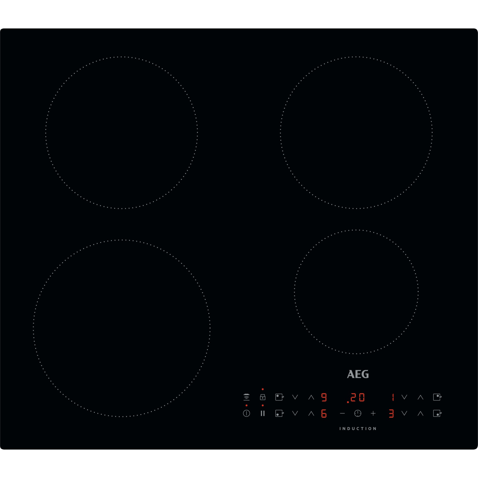 AEG 600mm Induction Hob Touch Control Black