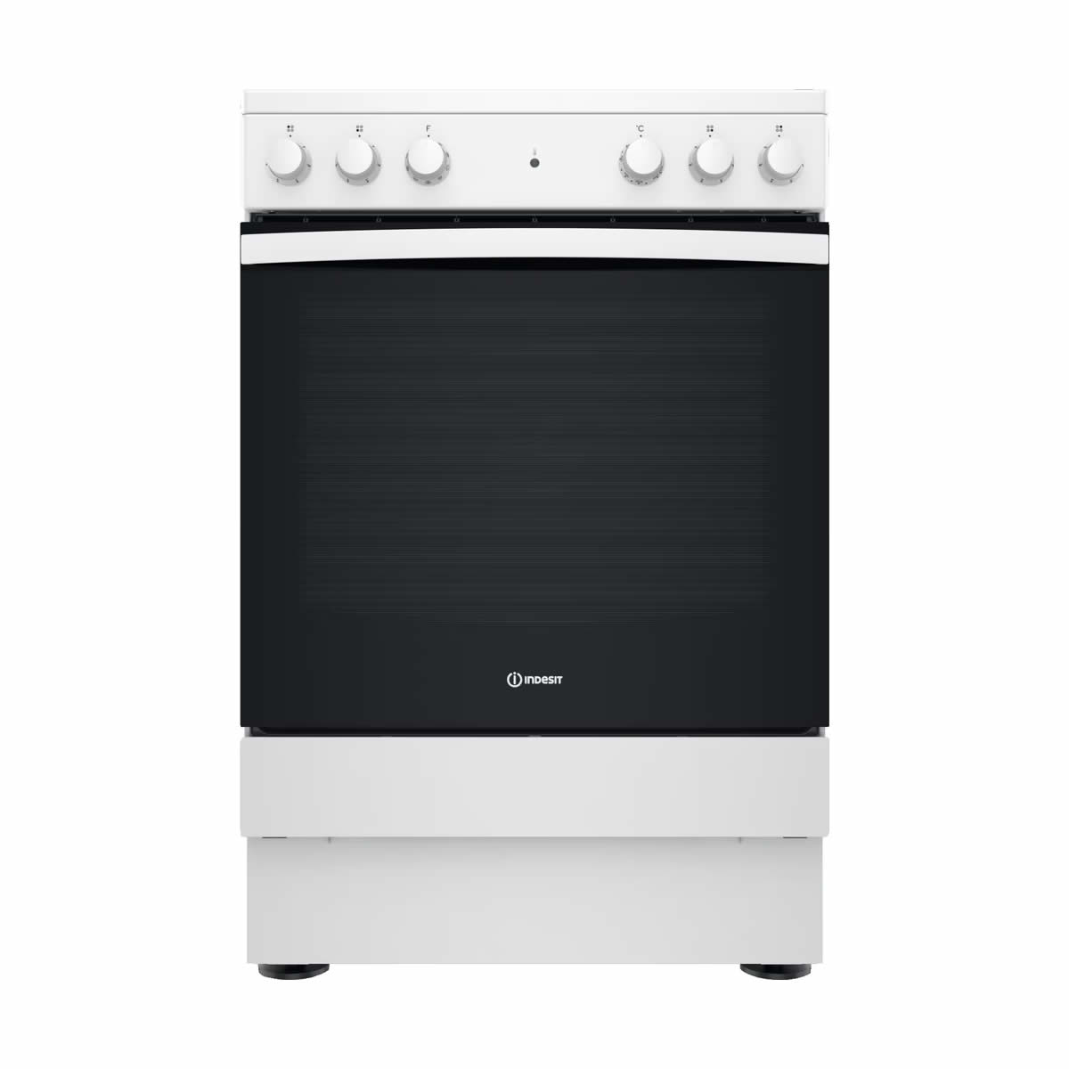 Indesit 600mm Single Electric Oven 4-Cook Zone Hob White