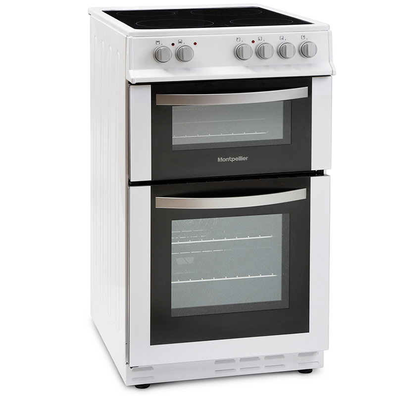 Montpellier MDC500FW 50cm Double Oven White