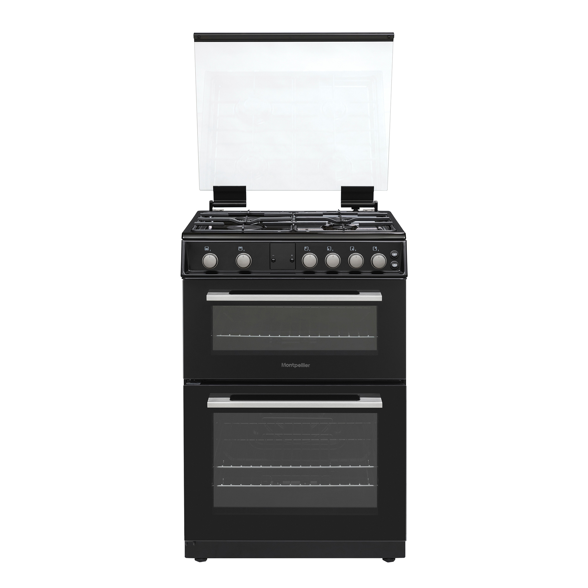 Montpellier 600mm Double Gas Oven and Grill Black