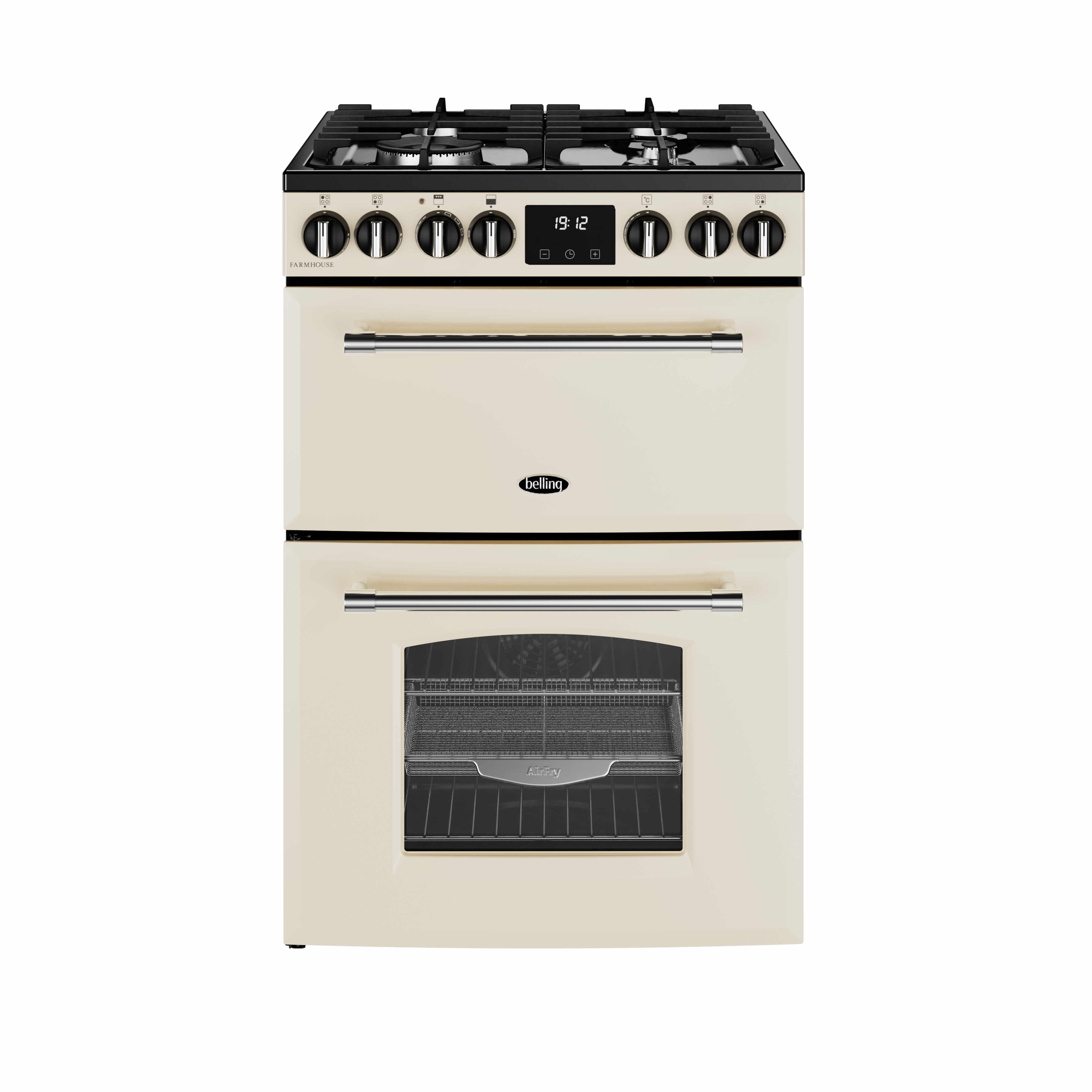 Belling 600mm Mini Range Dual Fuel Cooker Gas Hob Cream