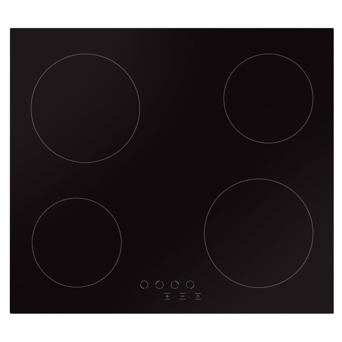 New-World 600mm Ceramic Hob 4-Cook Zones Touch Control Black
