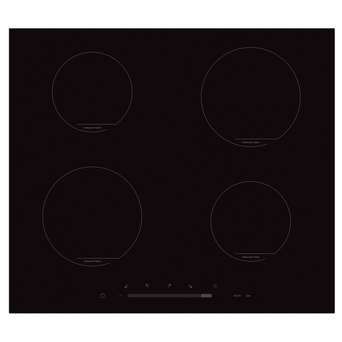 New-World 600mm Induction Hob 4-Cook Zones Touch Control Black