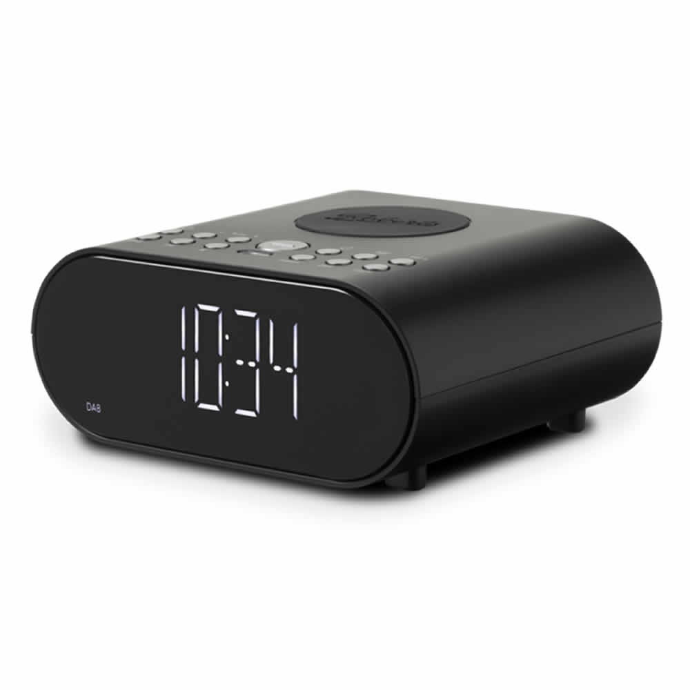 Roberts DAB/DAB+/FM Clock Radio Wireless Phone Charging Black