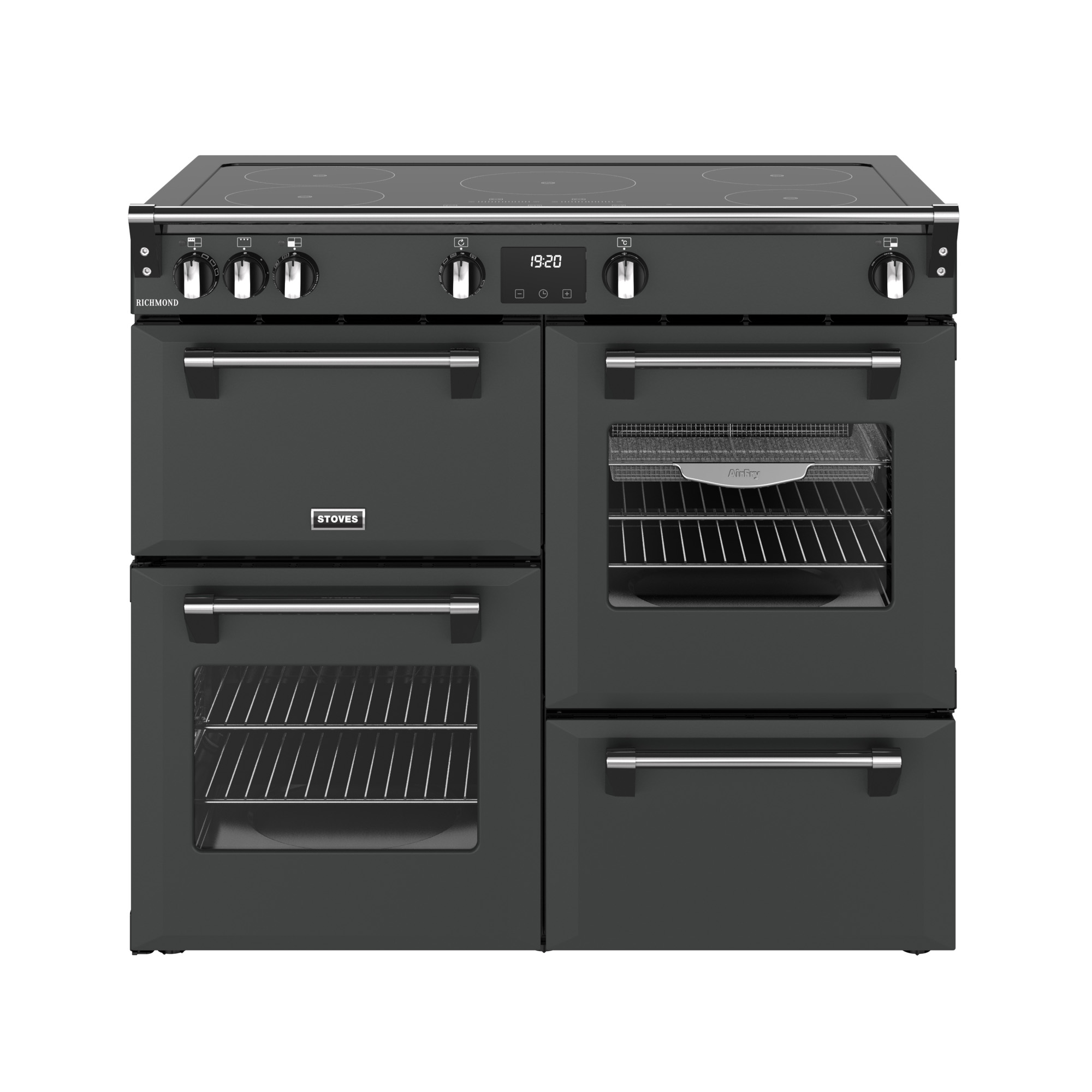 Stoves 1000mm Electric Range Cooker Induction Hob Anthracite