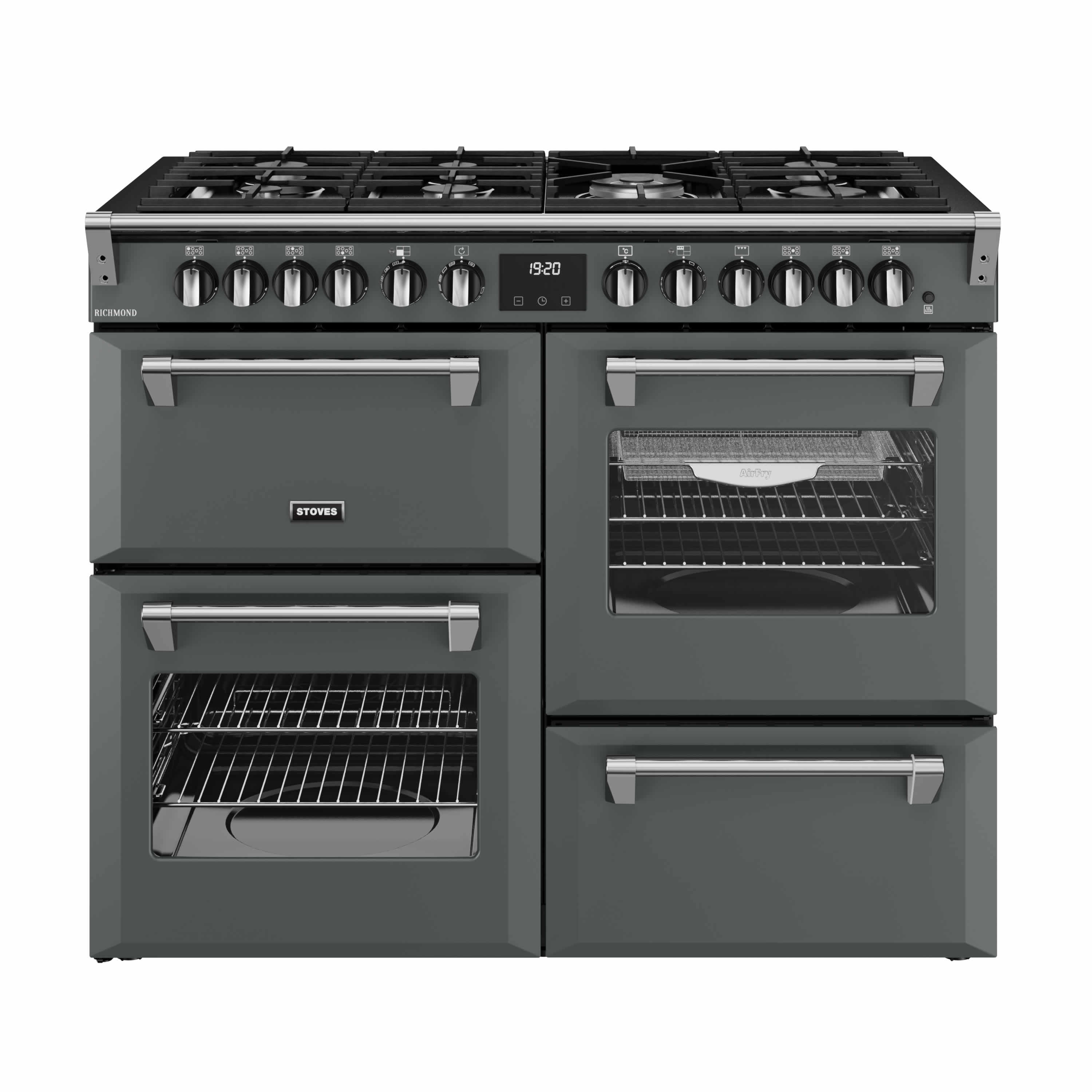 Stoves 1100mm Dual Fuel Range Cooker Quad Oven Gas Hob Ant