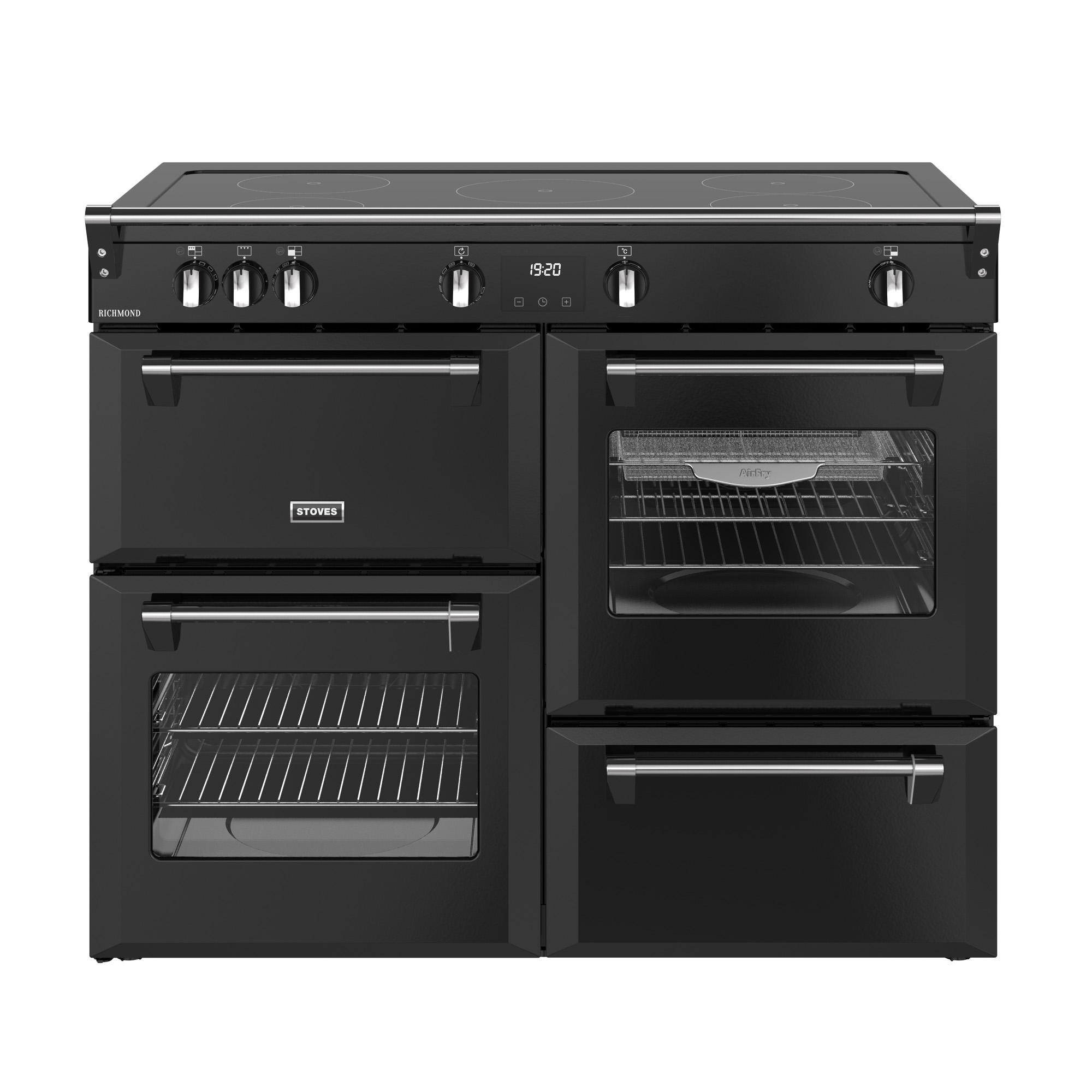 Stoves 1100mm Electric Range Cooker Induction Hob Black