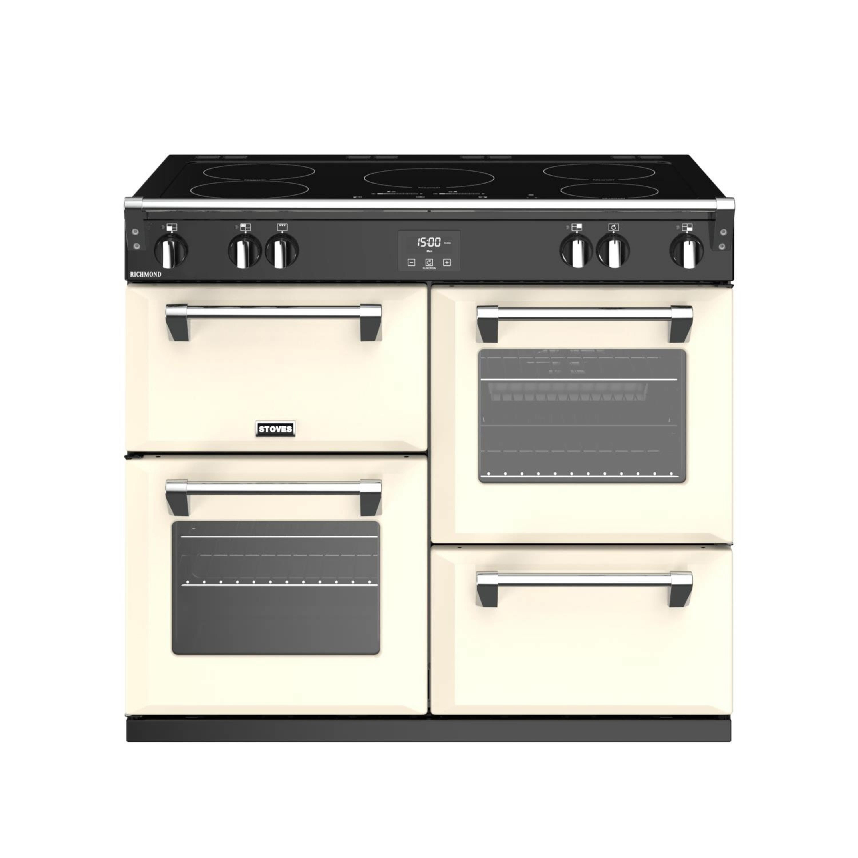 Stoves 1000mm Electric Range Cooker Induction Hob Cream