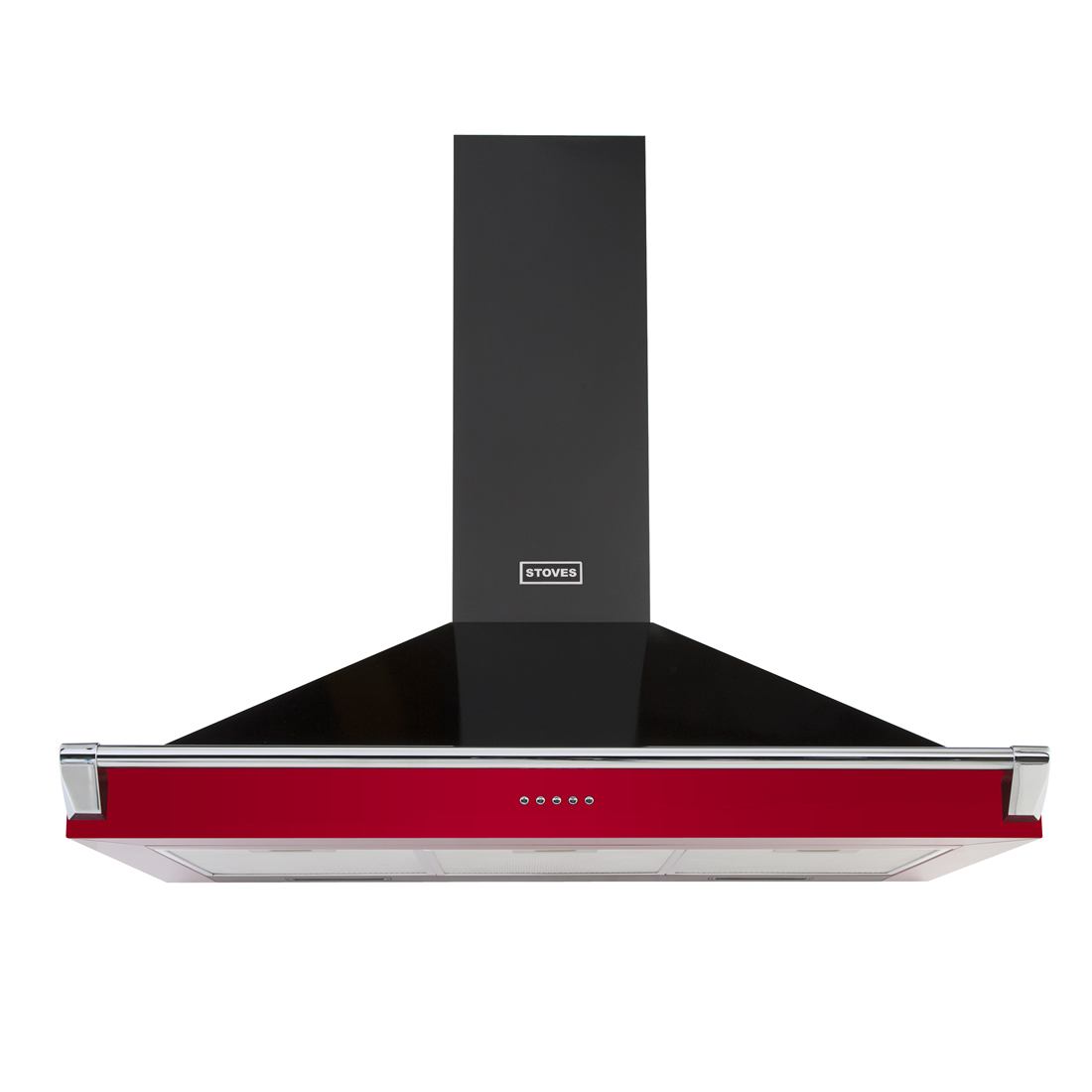 Stoves 900mm Chimney Cooker Hood with Rail 3-Speed Fan