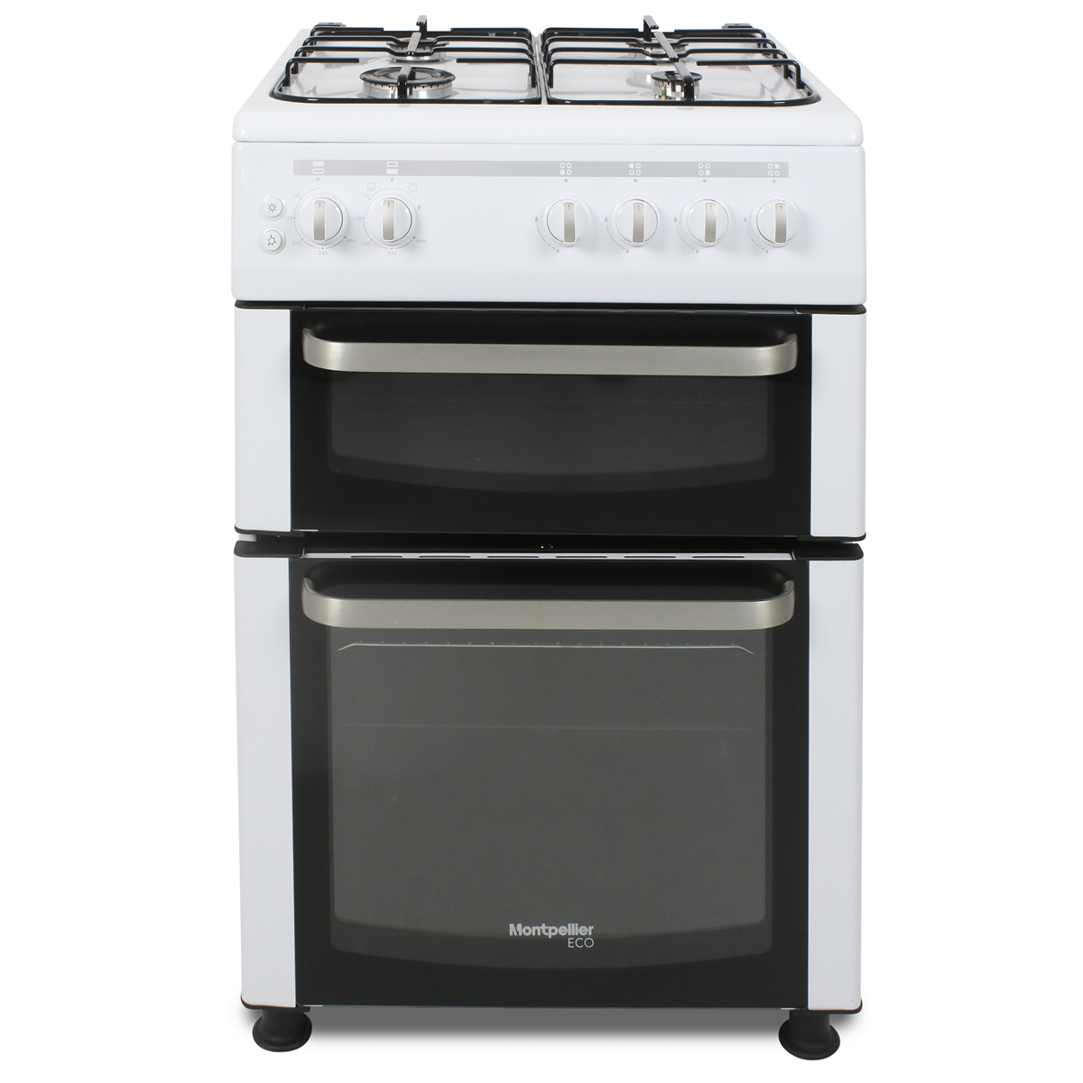 Montpellier 600mm Twin Cavity Gas Oven & Grill 4-Burner Hob