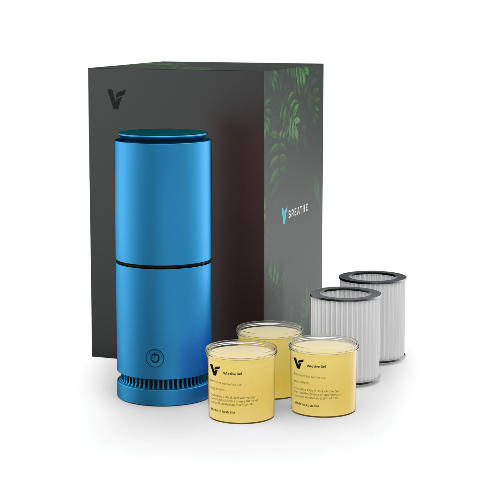 V-Breathe All-Natural Air Purifier and Detoxifier Blue