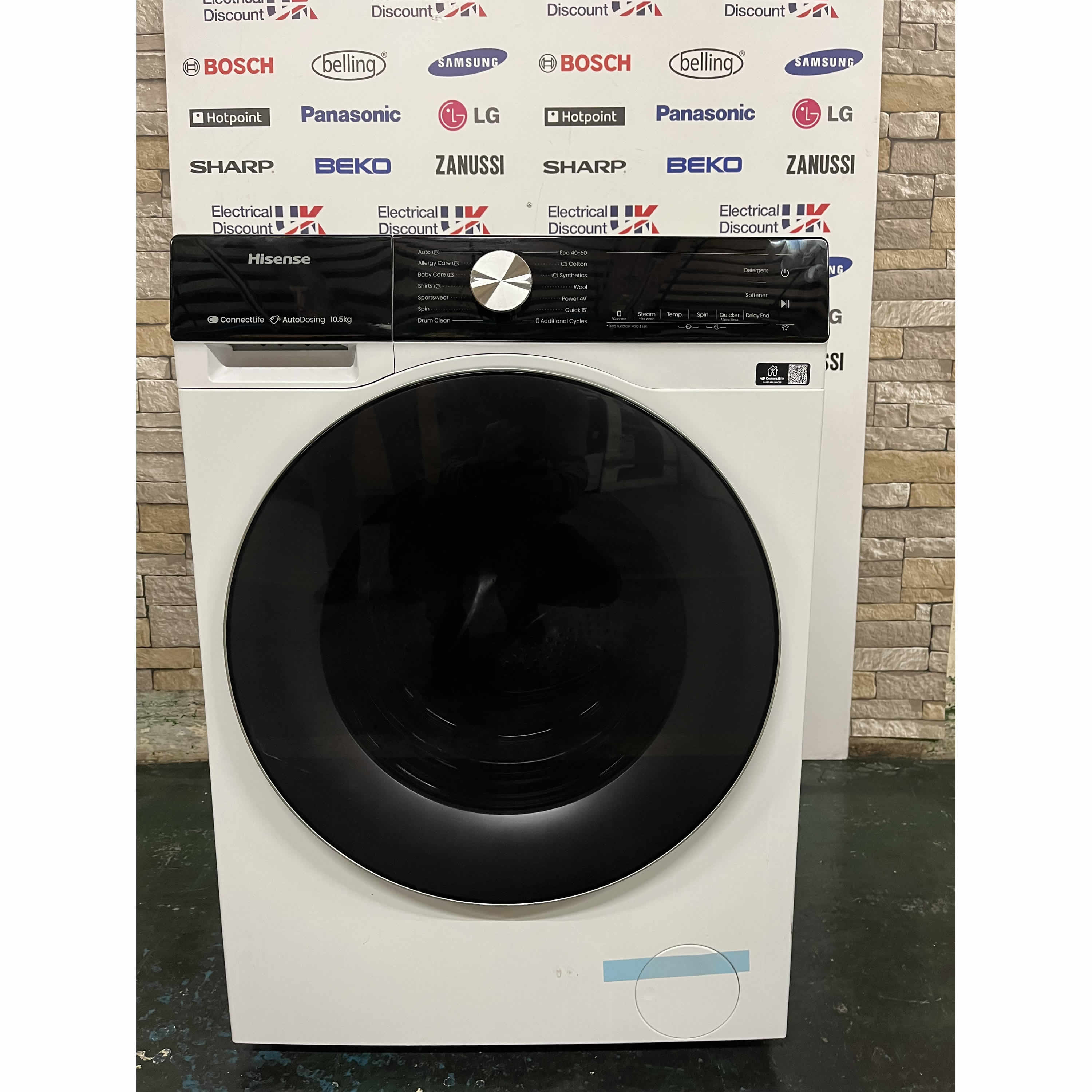 Hisense 1400rpm Washing Machine 10.5kg Load Class A 19 Progs