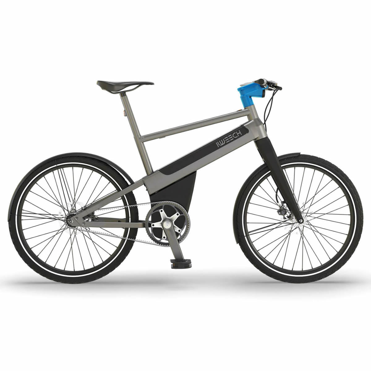 iWeech Electric SMART Bike with Ai 24inch Wheels Anodized Grey