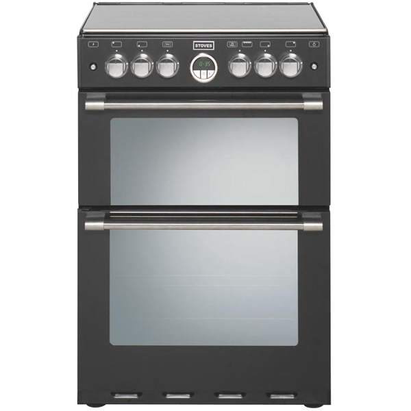 Stoves Sterling STERLING600G 60cm Gas Cooker with Full Width Electric Grill - Black - A/A Rated