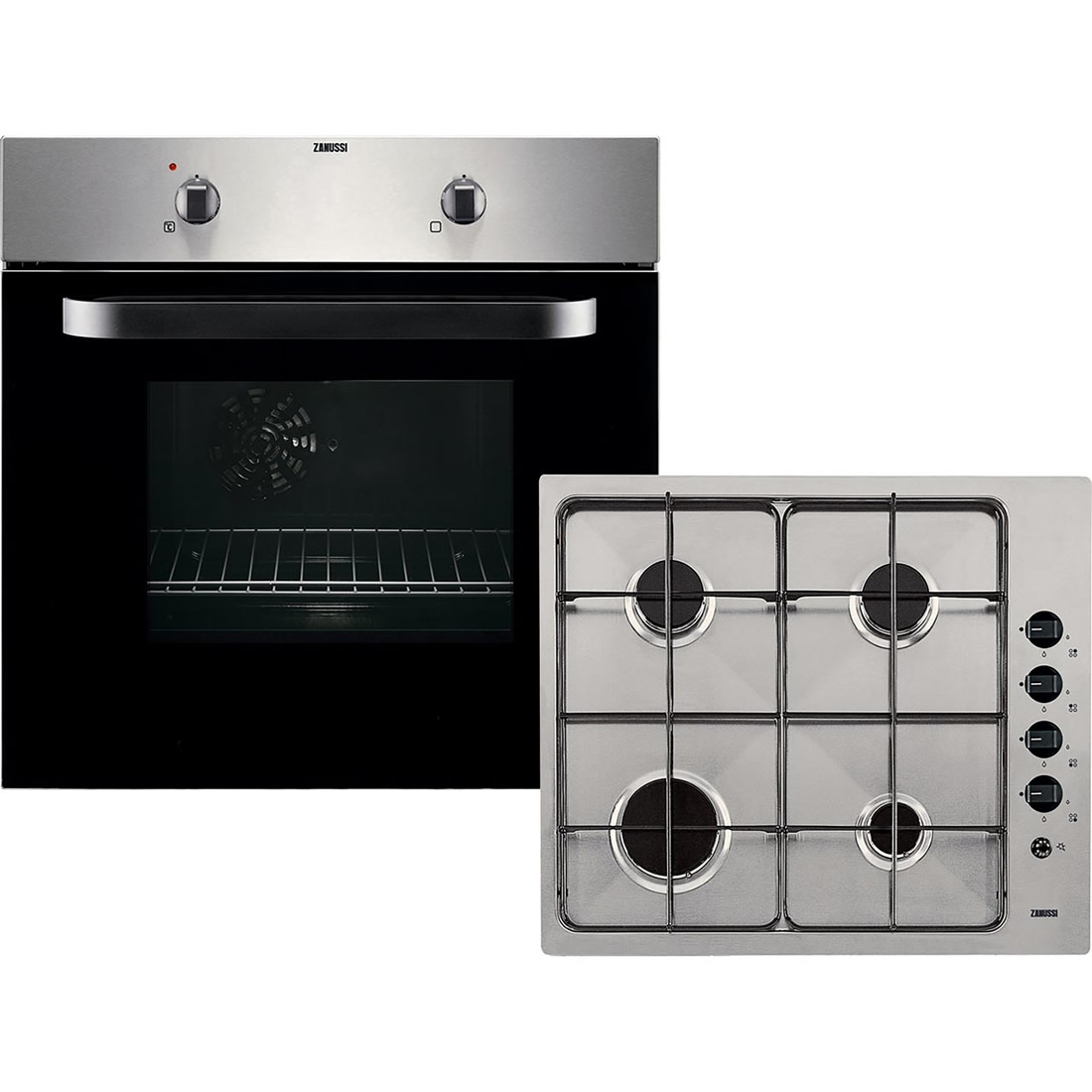 Zanussi Built-in Single Electric Oven + Gas Hob
